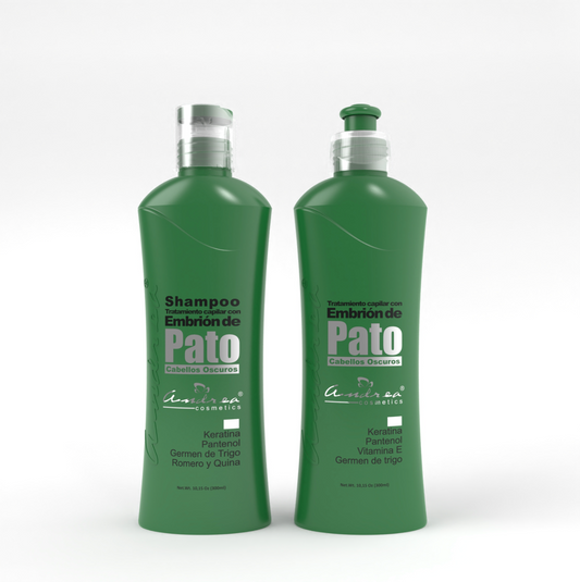 KIT EMBRIÓN DE PATO CABELLOS OSCUROS (SHAMPOO + TRATAMIENTO)